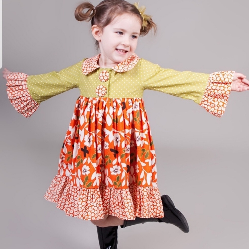 Girls 3T Jelly The Pug Maple Lily Dress